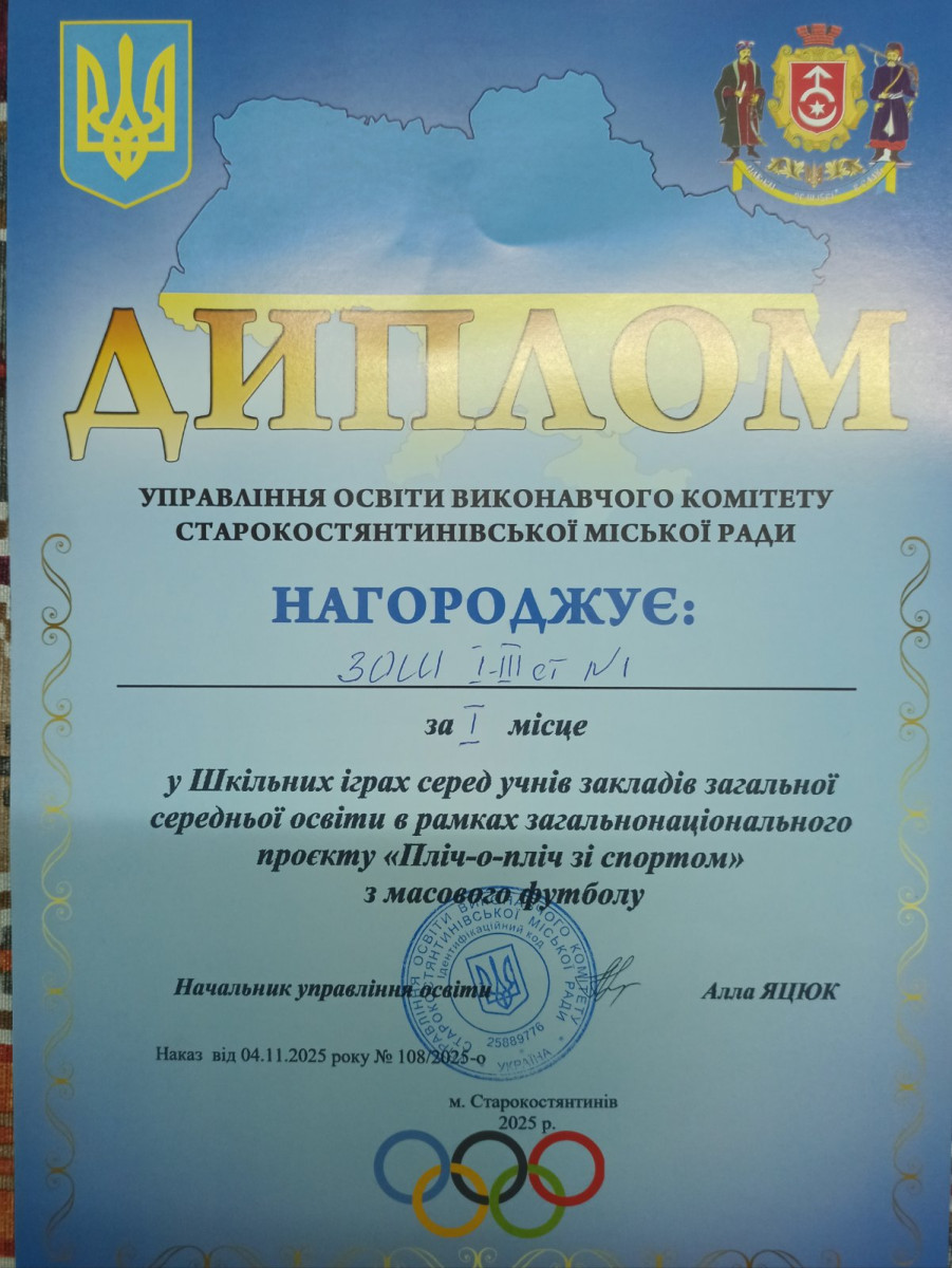 футбольна команда школи - 1